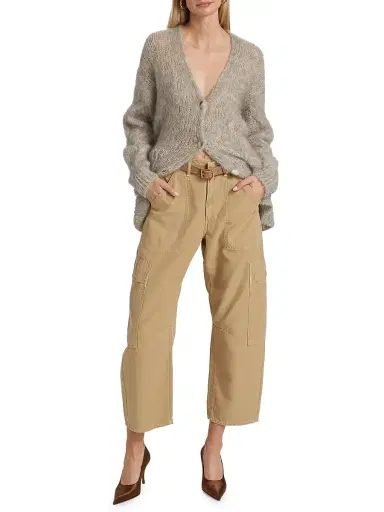 Citizens of Humanity Women's Marcelle Cotton Twill Cargo Pants - Heirloom Medium Dark Khaki | Thumbnail 2