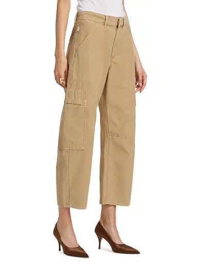 Citizens of Humanity Women's Marcelle Cotton Twill Cargo Pants - Heirloom Medium Dark Khaki | Thumbnail 4