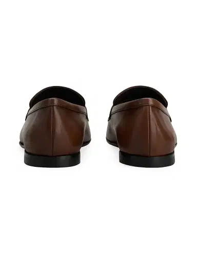 Tod's Men's Mocassino Cuoio Leather Penny Loafers - Teak | Thumbnail 3