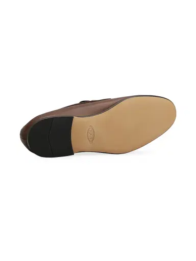 Tod's Men's Mocassino Cuoio Leather Penny Loafers - Teak | Thumbnail 4