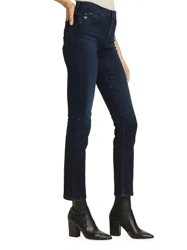 AG Jeans Women's Mari High-Rise Stretch Straight-Leg Jeans - 3 Years High Rise | Thumbnail 4