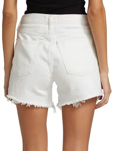 AGOLDE Women's Parker Long Shorts - Panna Cotta White - Size 33 | Thumbnail 5