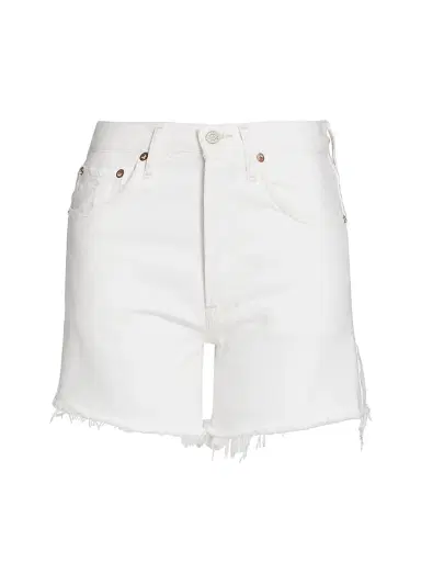 AGOLDE Women's Parker Long Shorts - Panna Cotta White - Size 33 | Thumbnail 1