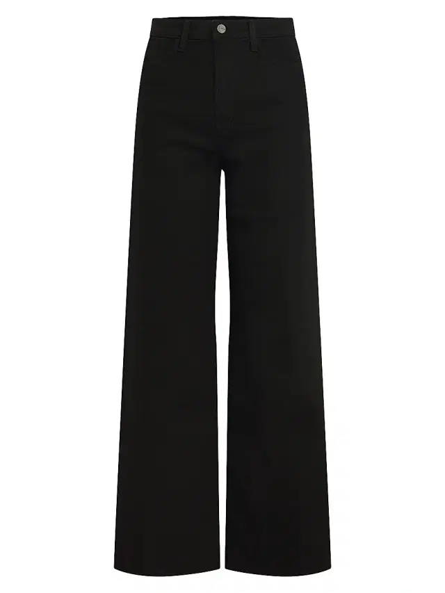 Joe's Jeans Women's Petite Mia High-Rise Stretch Wide-Leg Jeans - Black