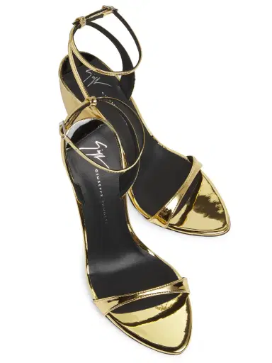Giuseppe Zanotti Women's Metallic Patent Leather Wedge Sandals - Oro | Thumbnail 3