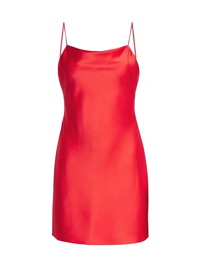 ALICE + OLIVIA Women's Harmony Mini Slip Dress - Bright Poppy