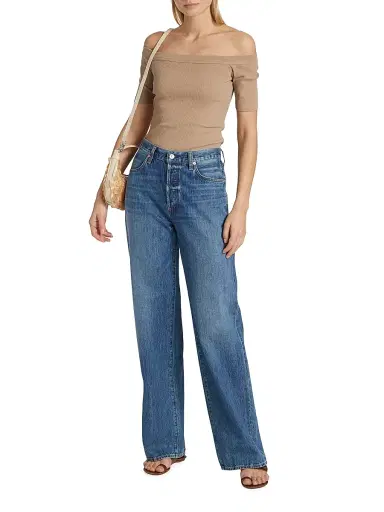 Citizens of Humanity Women's Annina High-Rise Rigid Wide-Leg Jeans - Pinnacle Indigo | Thumbnail 2