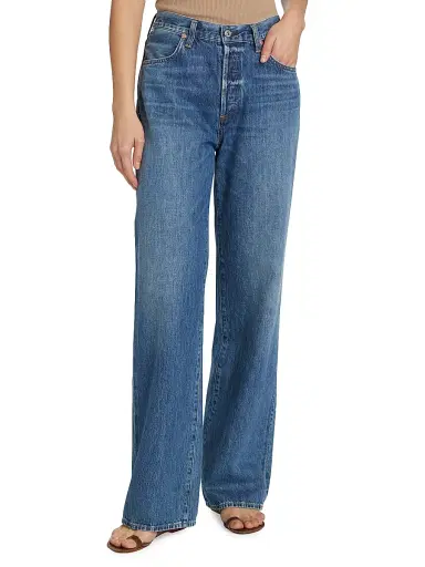 Citizens of Humanity Women's Annina High-Rise Rigid Wide-Leg Jeans - Pinnacle Indigo | Thumbnail 3
