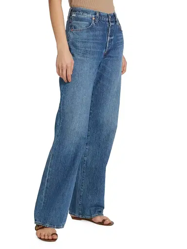 Citizens of Humanity Women's Annina High-Rise Rigid Wide-Leg Jeans - Pinnacle Indigo | Thumbnail 4