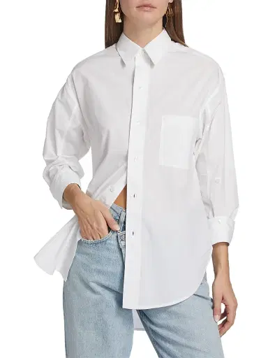 Citizens of Humanity Women's Kayla Button-Up Shirt - Optic White - Size XL | Thumbnail 3