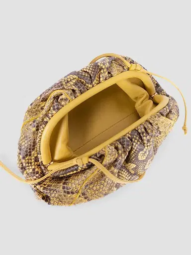 Bottega Veneta Women's Small The Pouch Python-Embossed Leather Clutch | Thumbnail 3 Bottega Veneta Women's Small The Pouch Python-Embossed Leather Clutch | Thumbnail 3