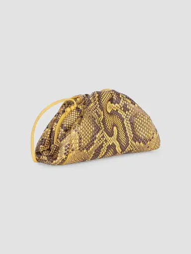 Bottega Veneta Women's Small The Pouch Python-Embossed Leather Clutch | Thumbnail 4 Bottega Veneta Women's Small The Pouch Python-Embossed Leather Clutch | Thumbnail 4