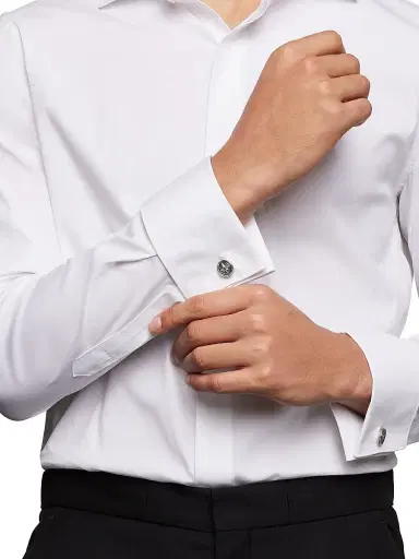 David Yurman Men's Maritime Compass Cufflinks in Sterling Silver with Center Black Diamond, 16mm | Thumbnail 2 David Yurman Men's Maritime Compass Cufflinks in Sterling Silver with Center Black Diamond, 16mm | Thumbnail 2