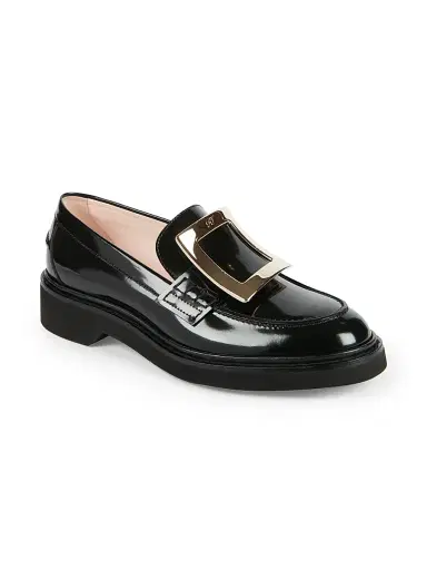Roger Vivier Women's Viv Rangers Patent Leather Loafers - Black - Size 12 | Thumbnail 2 Roger Vivier Women's Viv Rangers Patent Leather Loafers - Black - Size 12 | Thumbnail 2