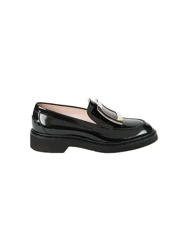 Roger Vivier Women's Viv Rangers Patent Leather Loafers - Black - Size 12 | Thumbnail 1 Roger Vivier Women's Viv Rangers Patent Leather Loafers - Black - Size 12 | Thumbnail 1