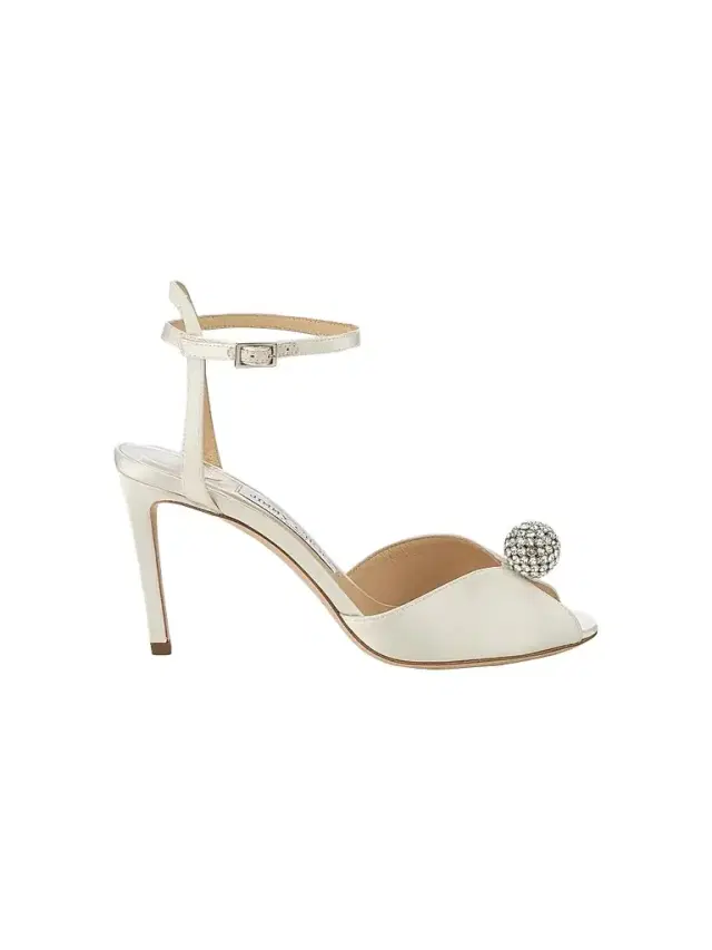 Jimmy Choo Women's Sacora 85MM Satin Sandals -  Crystal