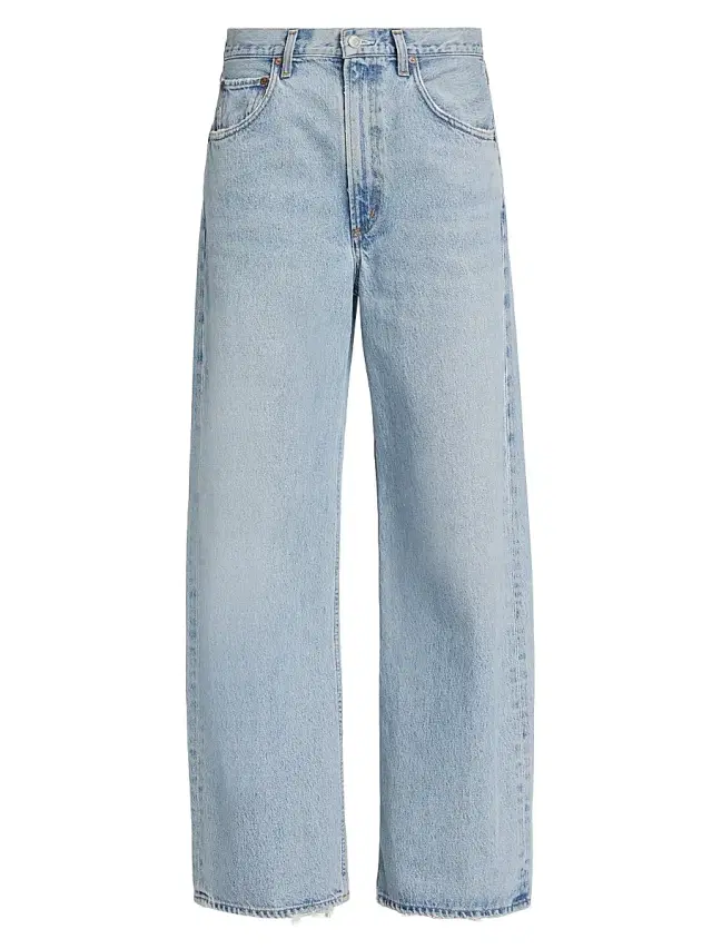 AGOLDE Women's Low Curve Mid-Rise Jeans - Force Vintage Marbled Indigo