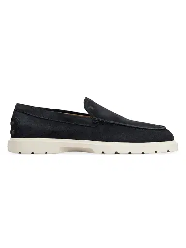 Tod's Men's Pantofola Ibrido Suede Loafers - Blue - Size 13.5 | Thumbnail 1 Tod's Men's Pantofola Ibrido Suede Loafers - Blue - Size 13.5 | Thumbnail 1