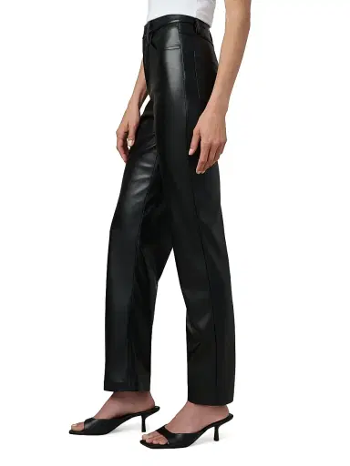 Joe's Jeans Women's Margot Faux Leather High-Rise Straight-Leg Pants - Black | Thumbnail 4 Joe's Jeans Women's Margot Faux Leather High-Rise Straight-Leg Pants - Black | Thumbnail 4