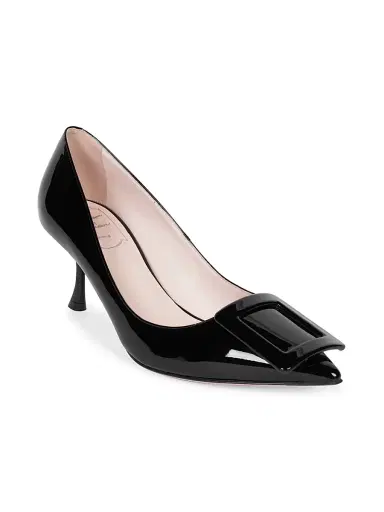 Roger Vivier Women's 65MM Patent Leather Pumps - Black | Thumbnail 2 Roger Vivier Women's 65MM Patent Leather Pumps - Black | Thumbnail 2