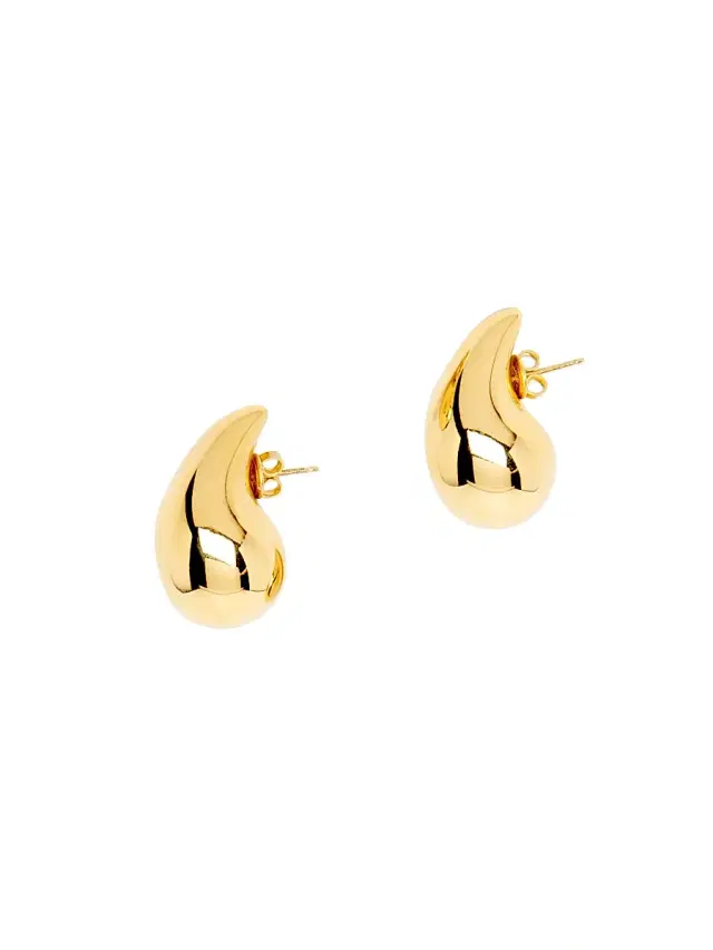Women's 18K Gold-Finish Teardrop Earrings - Yellow Gold