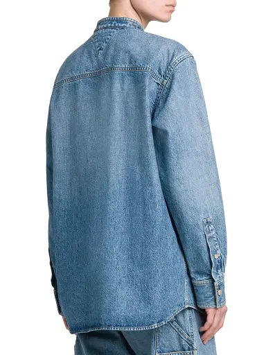 Bottega Veneta Women's Eco Wash Denim Shacket | Thumbnail 5 Bottega Veneta Women's Eco Wash Denim Shacket | Thumbnail 5
