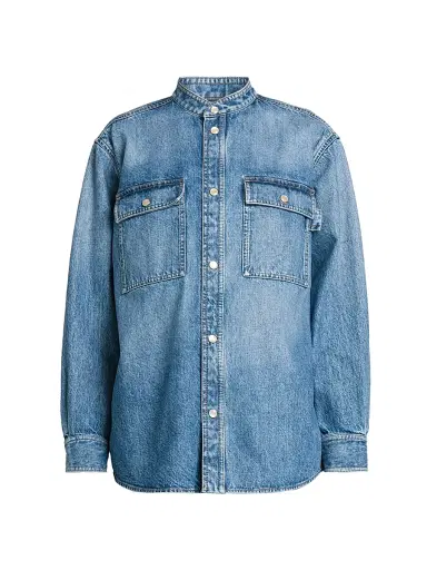 Bottega Veneta Women's Eco Wash Denim Shacket | Thumbnail 1 Bottega Veneta Women's Eco Wash Denim Shacket | Thumbnail 1