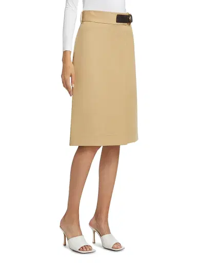 Bottega Veneta Women's Double Cotton Canvas Skirt | Thumbnail 3 Bottega Veneta Women's Double Cotton Canvas Skirt | Thumbnail 3