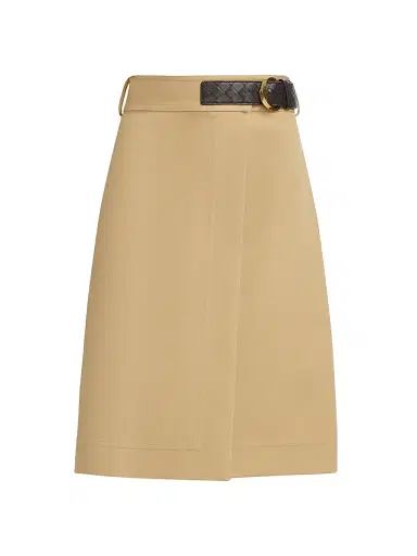 Bottega Veneta Women's Double Cotton Canvas Skirt | Thumbnail 1 Bottega Veneta Women's Double Cotton Canvas Skirt | Thumbnail 1