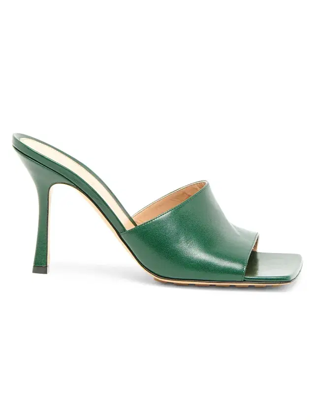 Women's Stretch Leather Mules - Pine