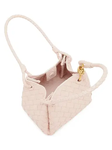 Bottega Veneta Women's Parachute Small Intrecciato Leather Shoulder Bag - Cameo | Thumbnail 3 Bottega Veneta Women's Parachute Small Intrecciato Leather Shoulder Bag - Cameo | Thumbnail 3