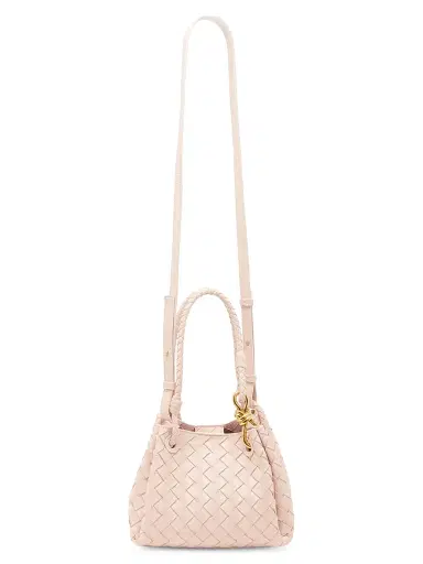 Bottega Veneta Women's Parachute Small Intrecciato Leather Shoulder Bag - Cameo | Thumbnail 5 Bottega Veneta Women's Parachute Small Intrecciato Leather Shoulder Bag - Cameo | Thumbnail 5