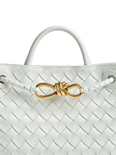 Bottega Veneta Women's Andiamo Small Intrecciato Leather Top-Handle Bag - Hoarfrost | Thumbnail 8 Bottega Veneta Women's Andiamo Small Intrecciato Leather Top-Handle Bag - Hoarfrost | Thumbnail 8