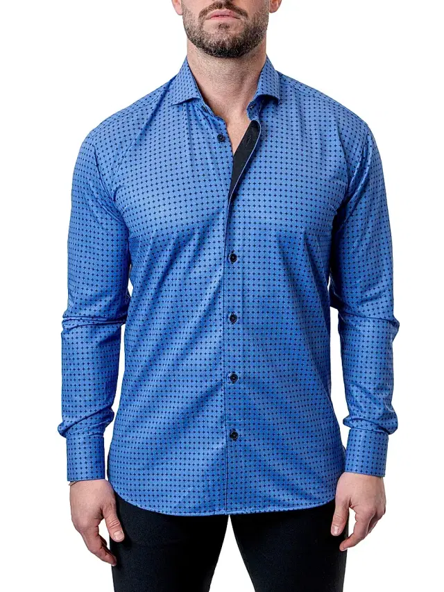Men's Einstein Stretch Asterisk Shirt - Blue