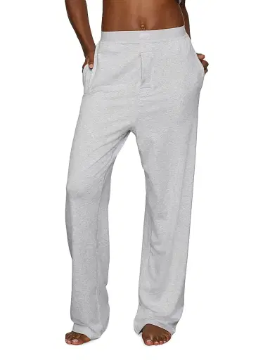 Skims Women's Boyfriend Loose Wide-Leg Pants - Light Heather Grey - Size XS | Thumbnail 2 Skims Women's Boyfriend Loose Wide-Leg Pants - Light Heather Grey - Size XS | Thumbnail 2