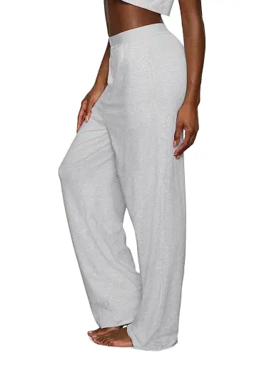Skims Women's Boyfriend Loose Wide-Leg Pants - Light Heather Grey - Size XS | Thumbnail 3 Skims Women's Boyfriend Loose Wide-Leg Pants - Light Heather Grey - Size XS | Thumbnail 3