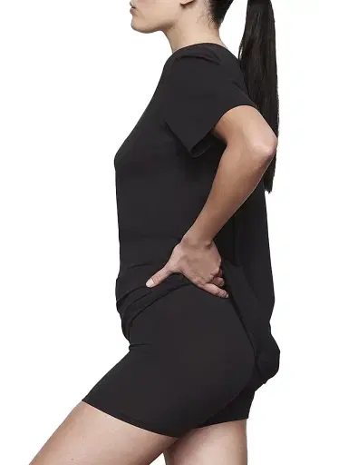 SKIMS Women's Boyfriend T-Shirt - Onyx | Thumbnail 4 SKIMS Women's Boyfriend T-Shirt - Onyx | Thumbnail 4