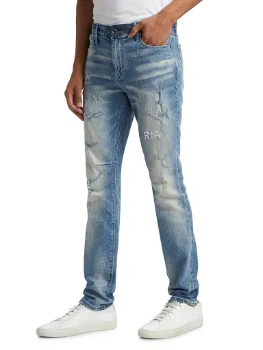 RTA Men's Bryant Distressed Slim-Fit Jeans - Light Wash Distressed | Thumbnail 4 RTA Men's Bryant Distressed Slim-Fit Jeans - Light Wash Distressed | Thumbnail 4