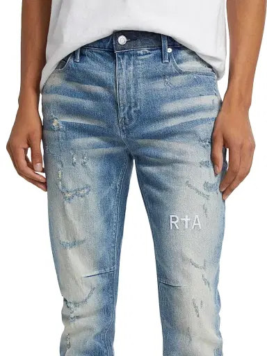RTA Men's Bryant Distressed Slim-Fit Jeans - Light Wash Distressed | Thumbnail 6 RTA Men's Bryant Distressed Slim-Fit Jeans - Light Wash Distressed | Thumbnail 6