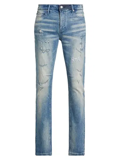 RTA Men's Bryant Distressed Slim-Fit Jeans - Light Wash Distressed | Thumbnail 1 RTA Men's Bryant Distressed Slim-Fit Jeans - Light Wash Distressed | Thumbnail 1
