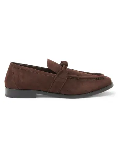 Bottega Veneta Men's Astaire Leather Knot-Detail Loafers - Cypress | Thumbnail 12