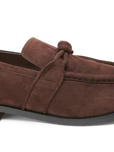 Bottega Veneta Men's Astaire Leather Knot-Detail Loafers - Cypress | Thumbnail 16