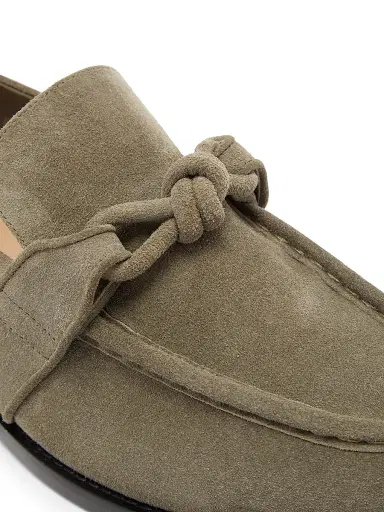 Bottega Veneta Men's Astaire Leather Knot-Detail Loafers - Cypress | Thumbnail 5