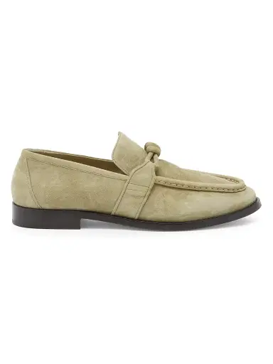 Bottega Veneta Men's Astaire Leather Knot-Detail Loafers - Cypress | Thumbnail 6