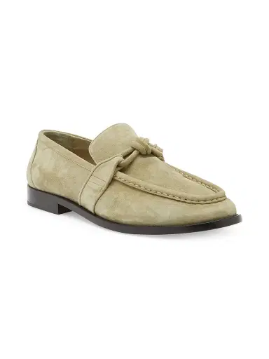 Bottega Veneta Men's Astaire Leather Knot-Detail Loafers - Cypress | Thumbnail 7
