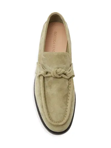 Bottega Veneta Men's Astaire Leather Knot-Detail Loafers - Cypress | Thumbnail 9