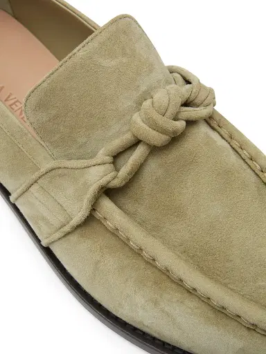 Bottega Veneta Men's Astaire Leather Knot-Detail Loafers - Cypress | Thumbnail 10
