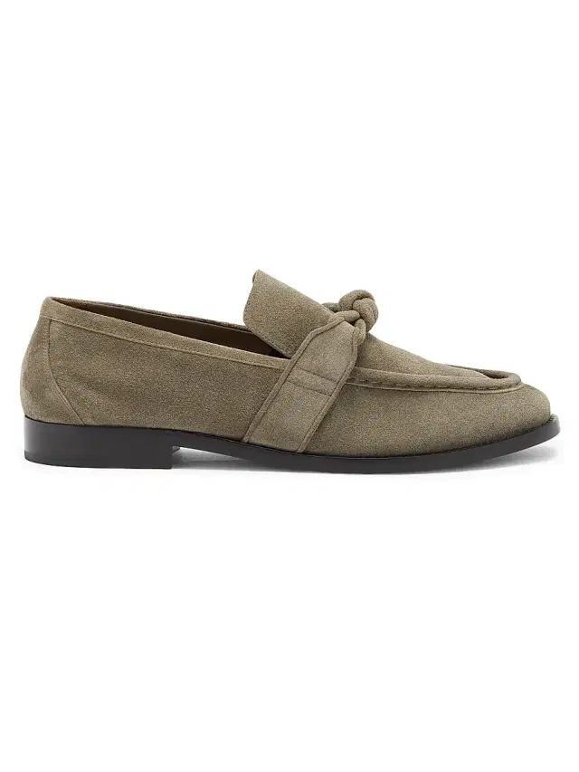 Men's Astaire Leather Knot-Detail Loafers - Cypress