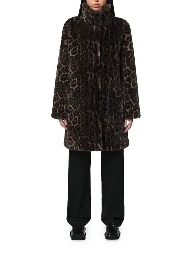 Apparis Women's Blair Leopard Faux Fur Coat | Thumbnail 2 Apparis Women's Blair Leopard Faux Fur Coat | Thumbnail 2