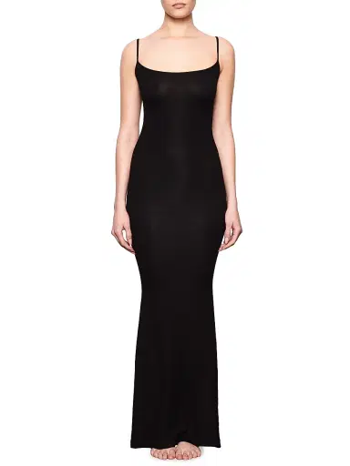 Skims Women's Soft Lounge Long Slip Dress - Onyx - Size XXXXL | Thumbnail 2